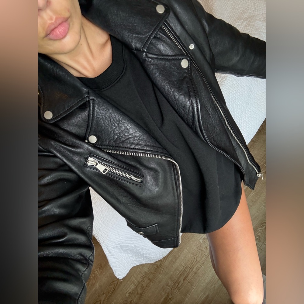 Bagatelle Vintage Women's Classic Black Leather Jacket